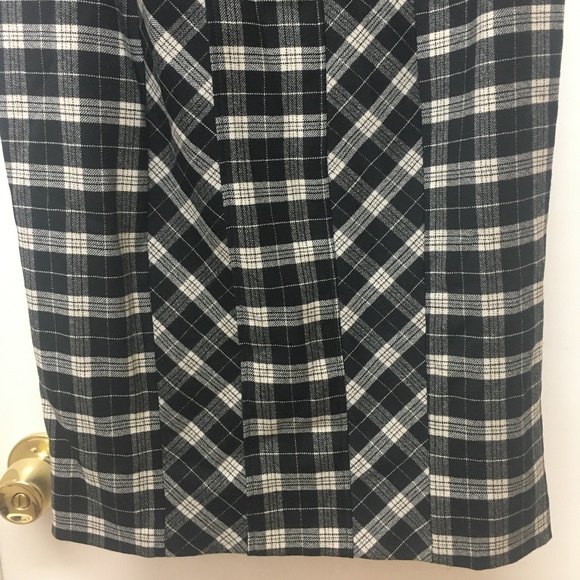 NWT DOLCE & GABBANA Black White Plaid Tartan Dress - Picture 6 of 9